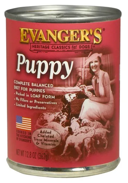 12/12.8oz Evanger's Complete Classic Puppy Food - Treat
